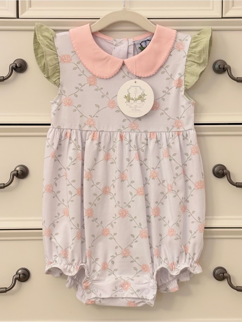NWT Southern Taters Garden Girl Bubble Size 2T Shabby Chic